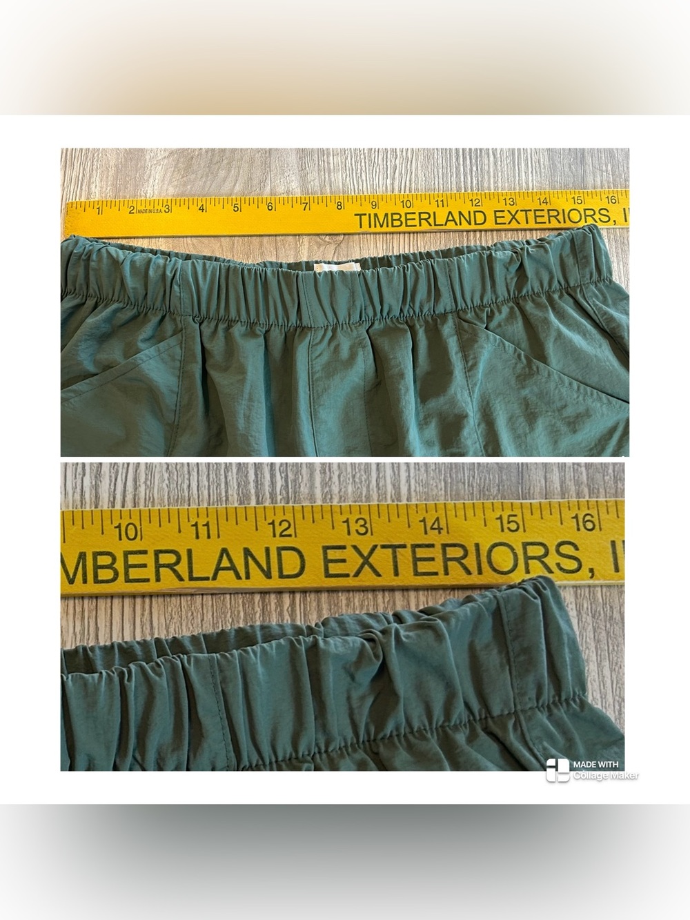 WILO the Label Pine Green Parachute Cargo Jogger Pants Adjustable Hems Sz Medium - Picture 8 of 10